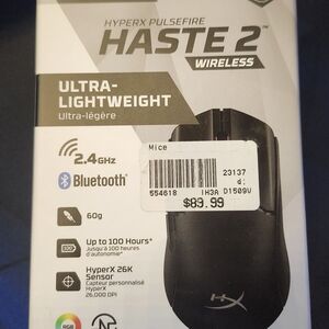 HyperX Pulsefire Haste 2 Wireless Gaming Mouse - Black